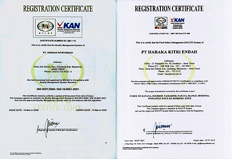 写真：ISO9001：20000およびACCP取得認定