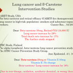 Beta carotenoid lung cancer